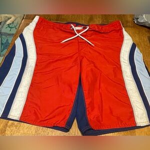 TOMMY HILFIGER Classic Swim Trunks Board Shorts Vtg no netting